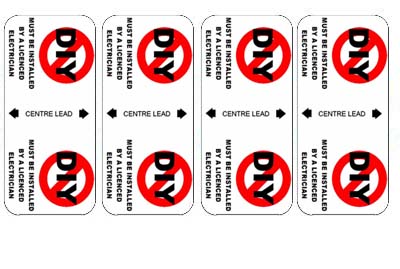 DON'T DIY Tags 102x48mm in Red and Black - 500 Pack